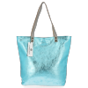 Bőr táska shopper bag Vittoria Gotti türkizkék B24