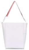Bőr táska shopper bag Genuine Leather fehér K26