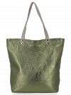 Bőr táska shopper bag Vittoria Gotti zöld B24