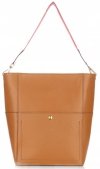 Bőr táska shopper bag Genuine Leather vörös K26