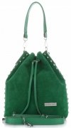 Bőr táska shopper bag Vittoria Gotti sárkányzöld V3020