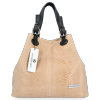 Bőr táska shopper bag Vittoria Gotti bézs V2L