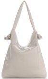 Bőr táska shopper bag Vittoria Gotti világos bézs V5701
