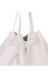 Bőr táska shopper bag Genuine Leather fehér 1158