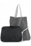 Bőr táska shopper bag Vittoria Gotti világosszürke V26A