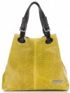 Bőr táska shopper bag Vittoria Gotti sárga V2L