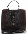 Bőr táska kuffer Genuine Leather csokoládé 295