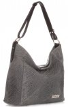 Bőr táska shopper bag Vittoria Gotti szürke V2054