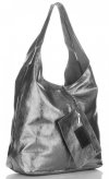 Bőr táska shopper bag Vittoria Gotti acél V5012