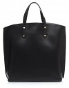 Bőr táska shopper bag Genuine Leather fekete 806576