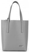 Bőr táska shopper bag Vittoria Gotti szürke V3121