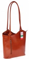 Bőr táska borítéktáska Genuine Leather vörös 491