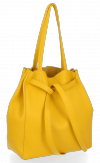 Bőr táska shopper bag Genuine Leather sárga 1158