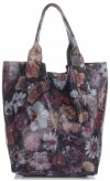 Bőr táska shopper bag Vittoria Gotti tengerkék 8298
