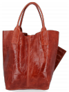 Bőr táska shopper bag Vittoria Gotti barna B15