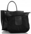 Bőr táska shopper bag Vittoria Gotti fekete V355