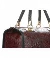 Bőr táska kuffer Genuine Leather bordó 214E