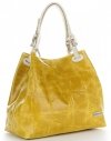 Bőr táska shopper bag Vittoria Gotti sárga V692754
