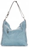 Bőr táska shopper bag Vittoria Gotti égszínkék V2054