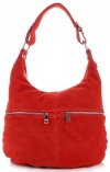 Bőr táska univerzális Genuine Leather piros 8309