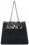 Bőr táska shopper bag Vittoria Gotti fekete V5798