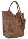 Bőr táska shopper bag Vittoria Gotti földszínű V877