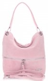 Bőr táska shopper bag Vittoria Gotti púderrózsaszín V3821