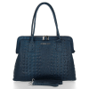 Bőr táska klasszikus Vittoria Gotti tengerkék V2397