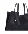 Bőr táska shopper bag Vittoria Gotti fekete V8