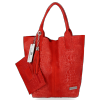 Bőr táska shopper bag Vittoria Gotti piros B23