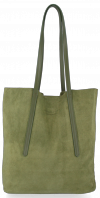 Bőr táska shopper bag Vittoria Gotti zöld V6590C