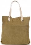 Bőr táska shopper bag Vittoria Gotti zöld V8267