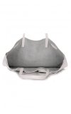 Bőr táska shopper bag Genuine Leather fehér 1158