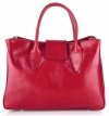 Bőr táska kuffer Vera Pelle piros 852