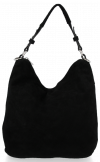 Bőr táska univerzális Genuine Leather fekete 5577C