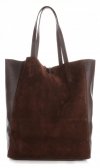 Bőr táska shopper bag Vittoria Gotti csokoládé V602