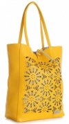 Bőr táska shopper bag Vittoria Gotti sárga V577