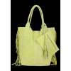Bőr táska shopper bag Vittoria Gotti lime B16