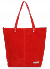 Bőr táska shopper bag Vittoria Gotti piros VG41