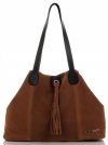 Bőr táska shopper bag Vittoria Gotti barna V3076