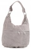 Bőr táska univerzális Genuine Leather világosszürke 8309