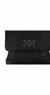 Bőr táska levéltáska Genuine Leather fekete L5127