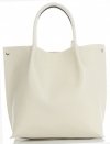 Bőr táska shopper bag Vittoria Gotti bézs V355