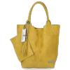 Bőr táska shopper bag Vittoria Gotti sárga B23