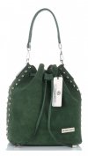 Bőr táska shopper bag Vittoria Gotti palackzöld V3020