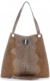 Bőr táska shopper bag Vera Pelle földszínű 10477
