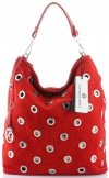 Bőr táska shopper bag Vittoria Gotti piros V3077Z