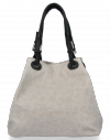 Bőr táska shopper bag Vittoria Gotti bézs V2050