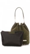 Bőr táska shopper bag Vittoria Gotti zöld V3020