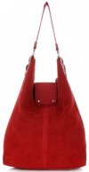 Bőr táska shopper bag Vittoria Gotti piros V3292C
